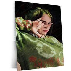 Billie Eilish Metal Poster – The Dark Pop Icon