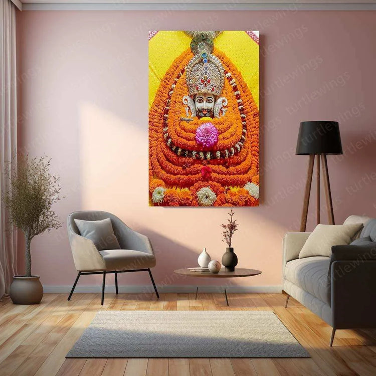 Khatu Shyam Maharaj Rajasthan Spiritual Metal Poster - Divine Grace and Devotion 2 - TURTLEWINGS 