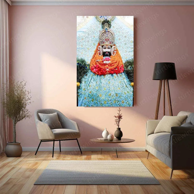 Khatu Shyam Maharaj Rajasthan Spiritual Metal Poster - Divine Grace and Devotion 3 - TURTLEWINGS 