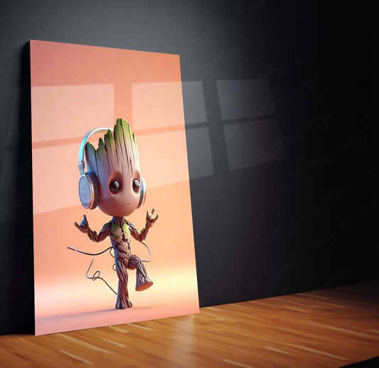 Baby Groot Metal Poster | Adorable Guardian of the Galaxy | HD Print