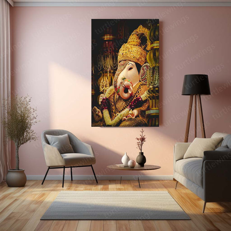 Ganpati Bappa Metal Poster | Lord Ganesha | HD Print