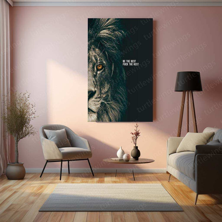 Be the Best, F* the Rest Metal Poster | Bold Motivation Wall Art | Hustle Mindset Decor** - TURTLEWINGS 