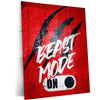 Beast Mode On Metal Poster | Gym Motivation Wall Art | Fitness & Hustle Decor