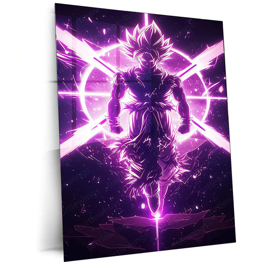 Black Goku Metal Poster – Dragon Ball Z Super Saiyan Art | Powerful Anime Decor - TURTLEWINGS 