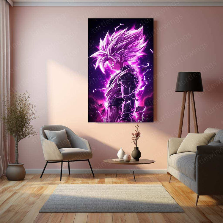 Black Goku Metal Poster – Dragon Ball Z Super Saiyan Art | Powerful Anime Decor 2 - TURTLEWINGS 