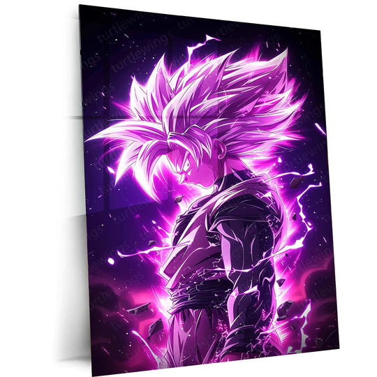 Black Goku Metal Poster – Dragon Ball Z Super Saiyan Art | Powerful Anime Decor 2 - TURTLEWINGS 