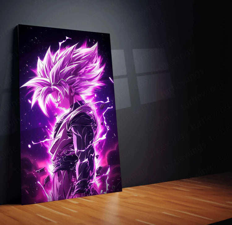 Black Goku Metal Poster – Dragon Ball Z Super Saiyan Art | Powerful Anime Decor 2 - TURTLEWINGS 