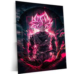 Black Goku Metal Poster – Dragon Ball Z Super Saiyan Art | Powerful Anime Decor 4