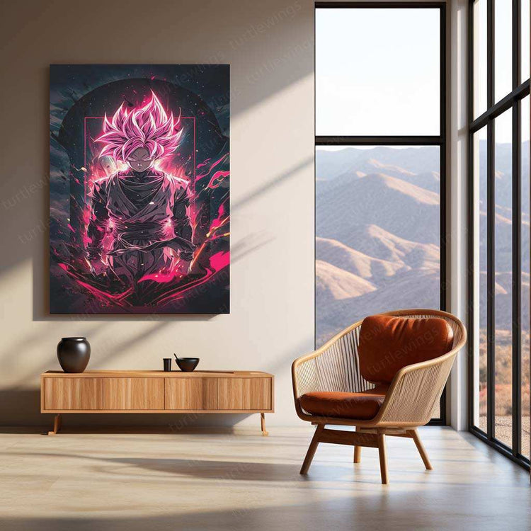 Black Goku Metal Poster – Dragon Ball Z Super Saiyan Art | Powerful Anime Decor 4 - TURTLEWINGS 