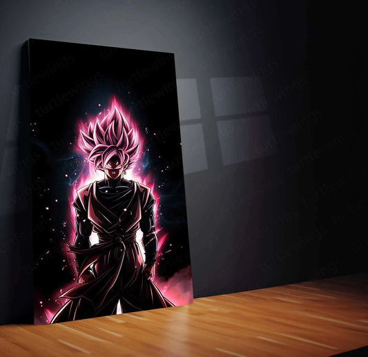 Black Goku Metal Poster – Dragon Ball Z Super Saiyan Art | Powerful Anime Decor 6 - TURTLEWINGS 