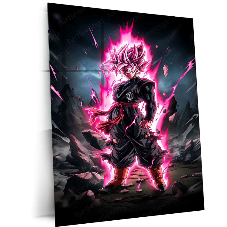 Black Goku Metal Poster – Dragon Ball Z Super Saiyan Art | Powerful Anime Decor 7 - TURTLEWINGS 