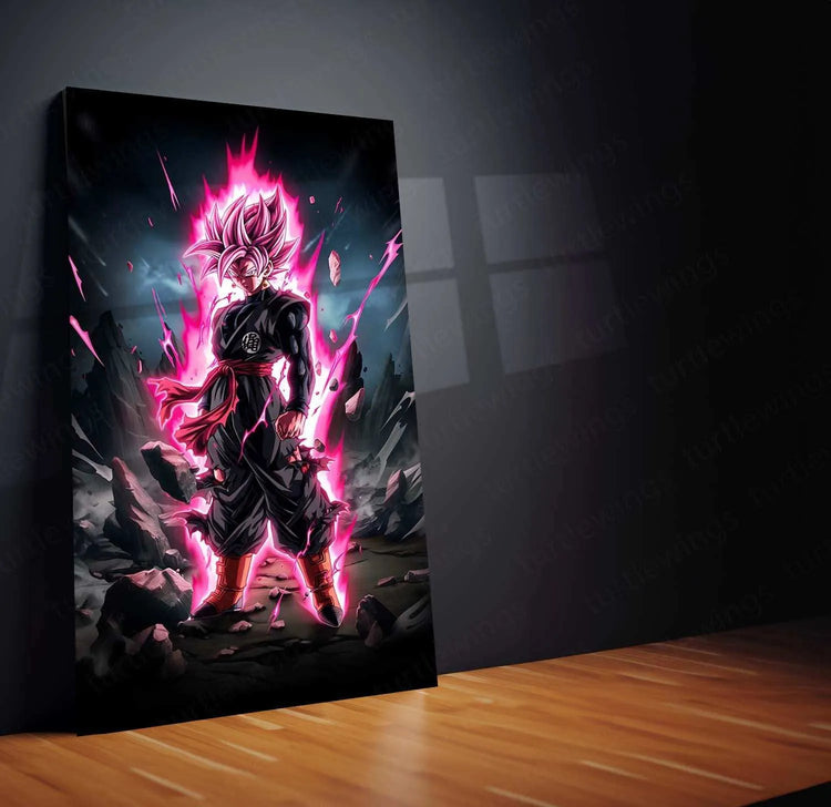 Black Goku Metal Poster – Dragon Ball Z Super Saiyan Art | Powerful Anime Decor 7 - TURTLEWINGS 