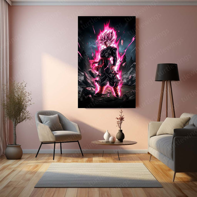 Black Goku Metal Poster | Dragon Ball Super Villain | HD Print 7