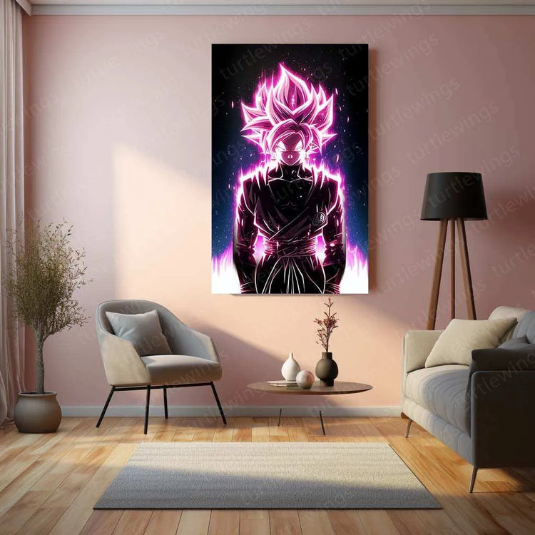 Black Goku Metal Poster – Dragon Ball Z Super Saiyan Art | Powerful Anime Decor 8 - TURTLEWINGS 