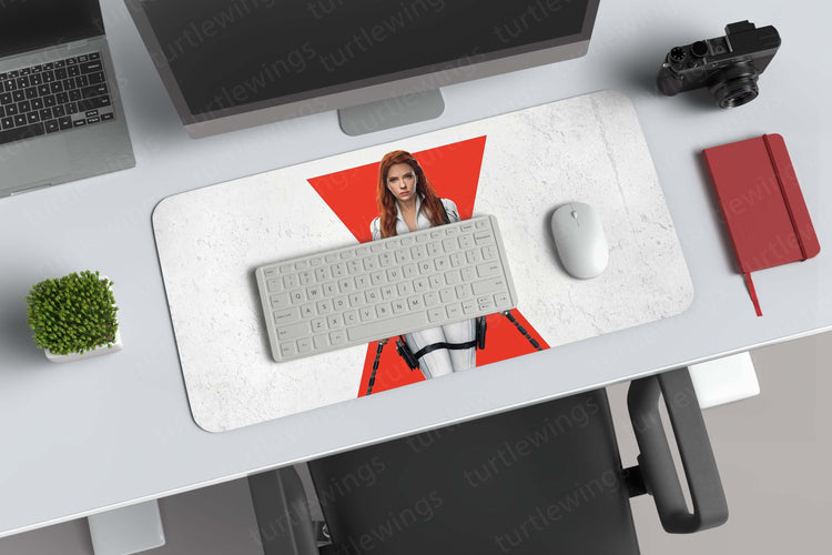 Black Widow Deskmat | Fierce and Bold Design for Marvel Fans