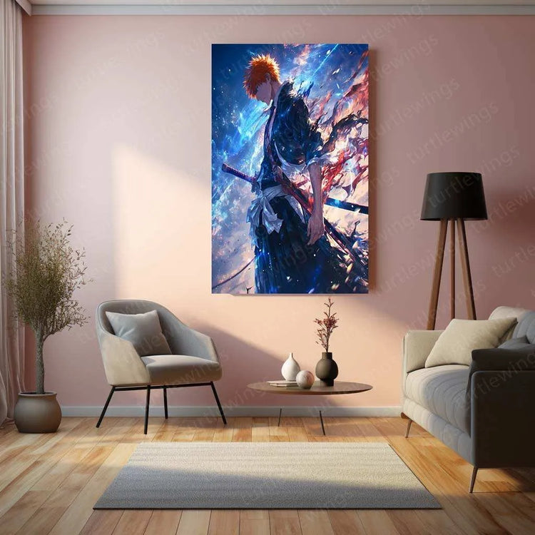 Bleach Anime Metal Poster | Iconic Characters & Epic Battle Scenes | Premium Wall Art - TURTLEWINGS 