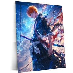 Bleach Anime Metal Poster | Iconic Characters & Epic Battle Scenes | Premium Wall Art