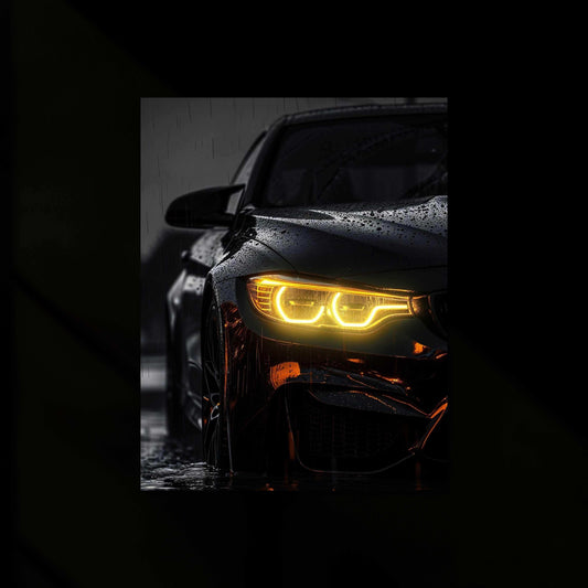 BMW M4 Neon LED Metal Frame – High-Performance Car Wall Art for Auto Enthusiasts