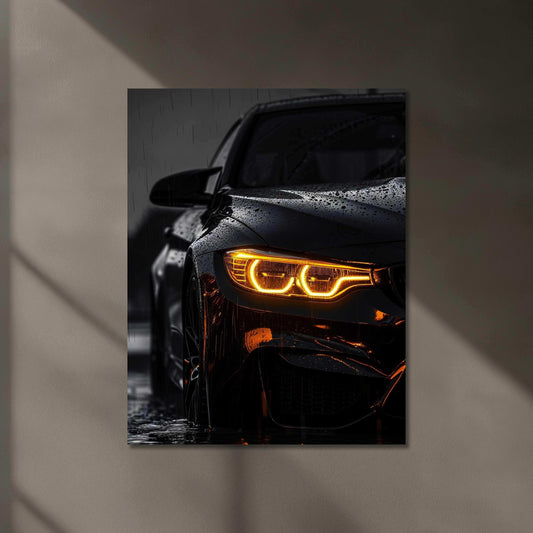 BMW M4 Neon LED Metal Frame â High-Performance Car Wall Art for Auto Enthusiasts