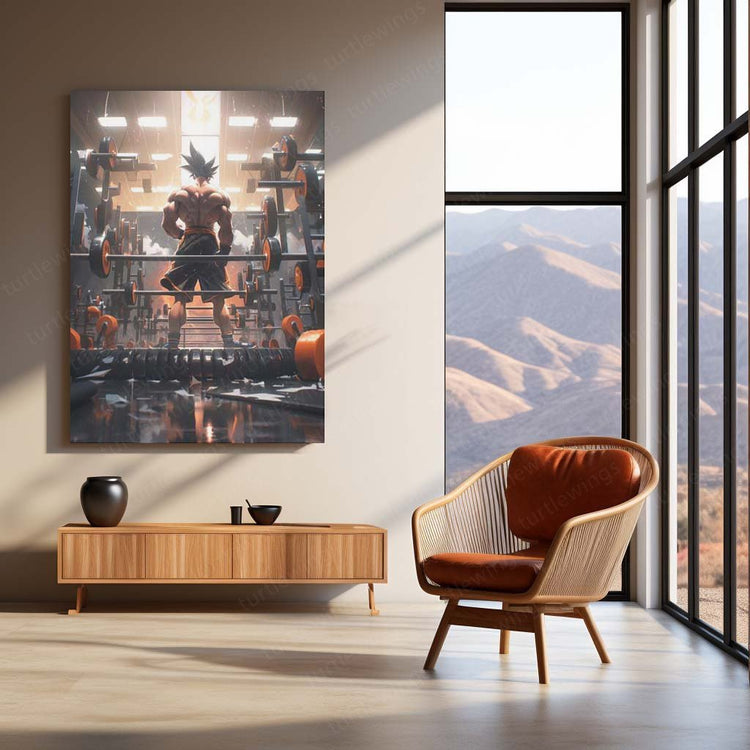 Goku Gym Art Metal Poster DBZ