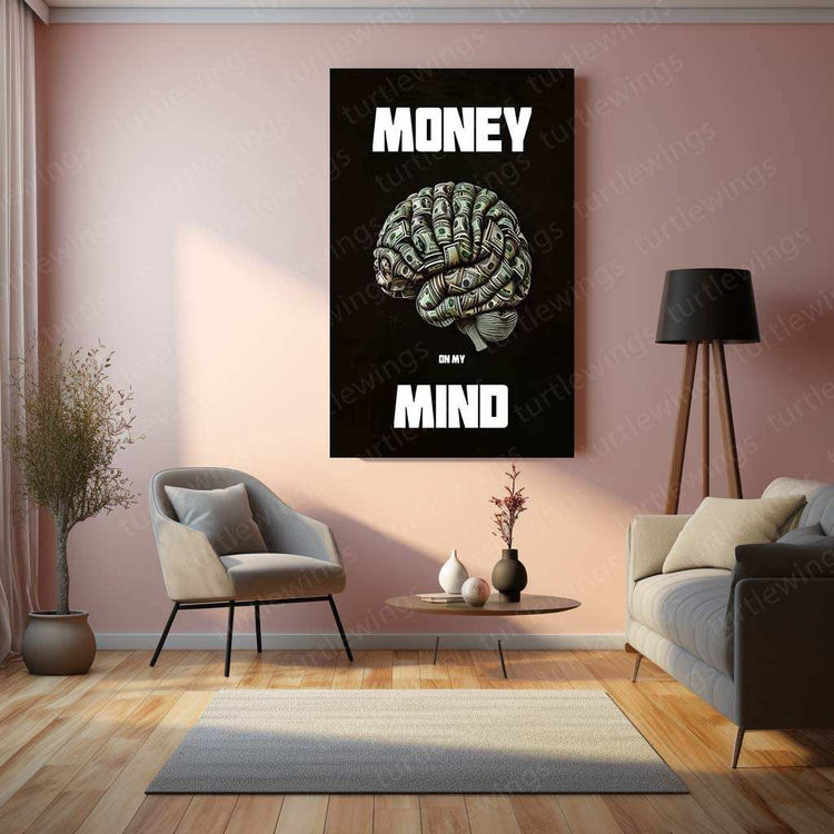 Brain Quote Copy Portrait Metal Poster | Motivational & Inspirational Wall Art | Mindset Decor - TURTLEWINGS 