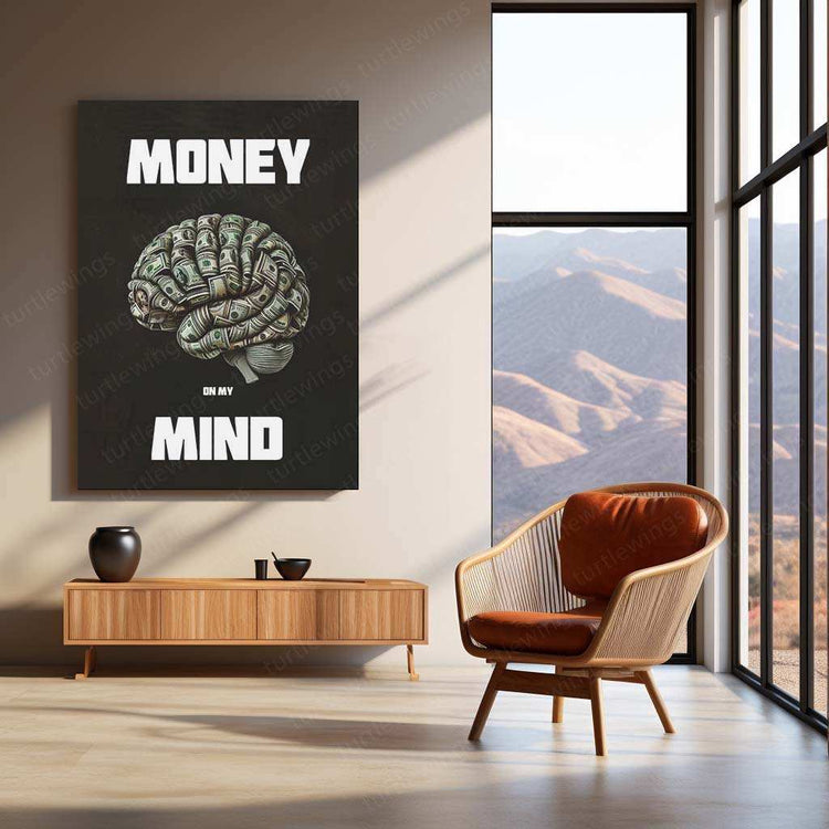 Brain Quote Copy Portrait Metal Poster | Motivational & Inspirational Wall Art | Mindset Decor - TURTLEWINGS 