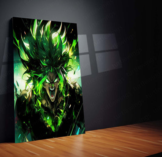 Broly Legendary Super Saiyan Metal Poster | Dragon Ball Series | Turtlewings Art