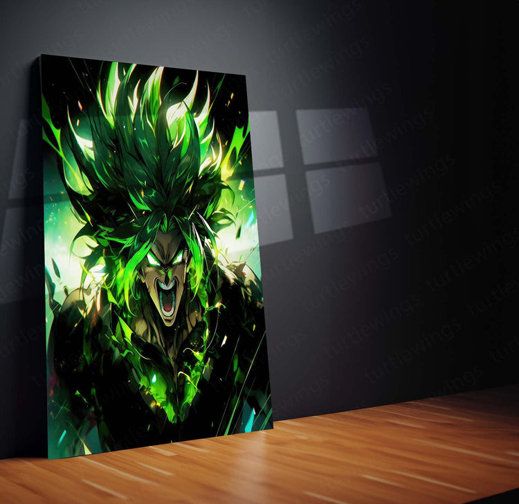 Broly Legendary Super Saiyan Metal Poster | Dragon Ball Series | Turtlewings Art