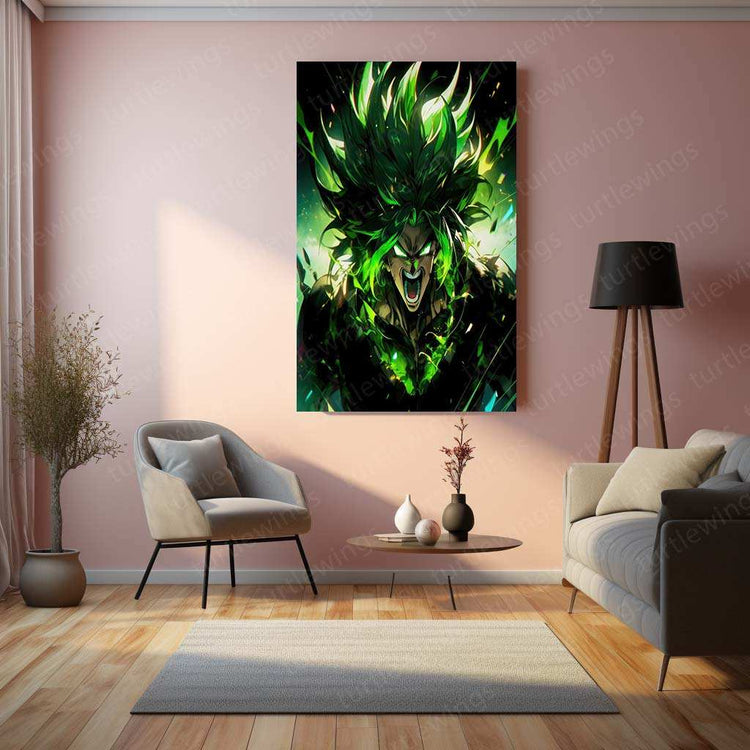 Dragon Ball Super: Broly Metal Poster | Goku vs. Broly Anime Wall Art | Saiyan Battle Print - TURTLEWINGS 