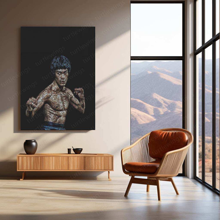 Bruce Lee Metal Poster | Martial Arts Legend Wall Art | Inspirational Kung Fu Decor - TURTLEWINGS 