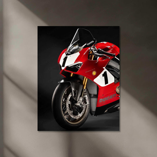 Ducati Panigale V4 Neon LED Metal Poster - TURTLEWINGS 