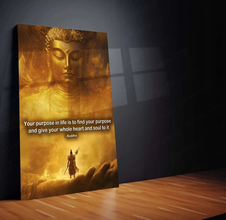 Gautam Buddha Metal Poster – Spiritual Wall Art