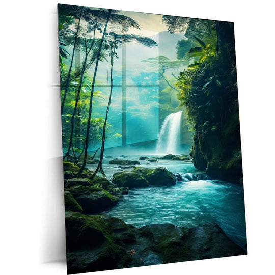 Turtlewings | Nature Waterfall Metal Print | Tranquil Wall Art | Scenic Landscape 1