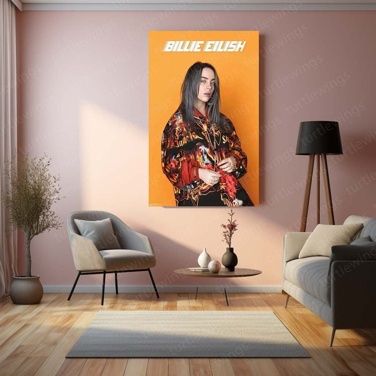 Ethereal Vibes - Billie Eilish Metal Poster | Music Icon Wall Art | HD Print 3