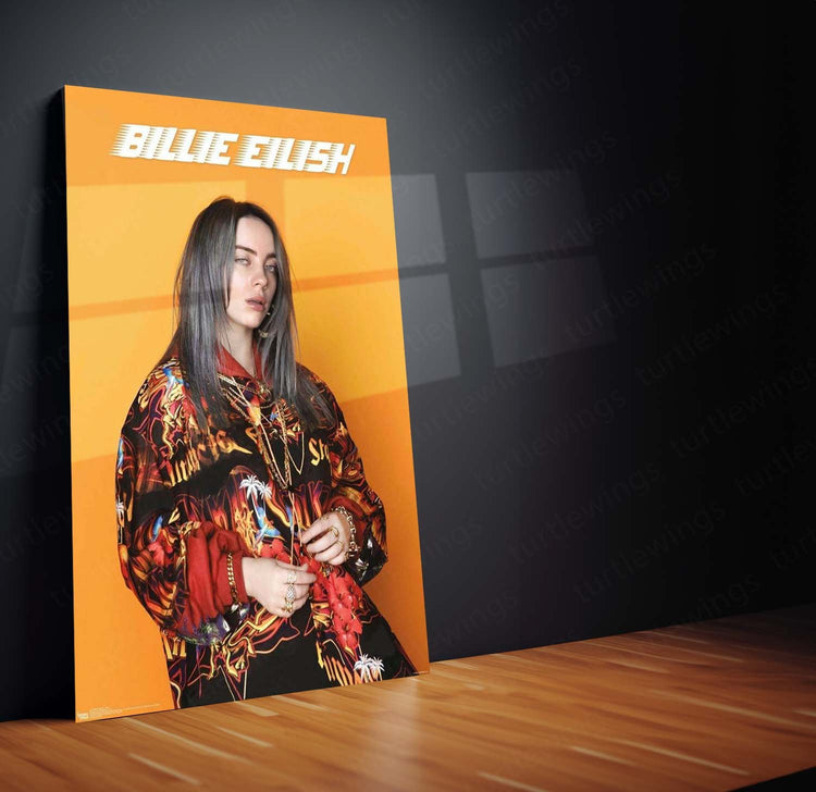 Ethereal Vibes - Billie Eilish Metal Poster | Music Icon Wall Art | HD Print 3