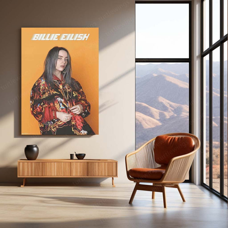 Ethereal Vibes - Billie Eilish Metal Poster | Music Icon Wall Art | HD Print 3