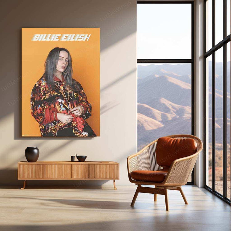 Billie Eilish Metal Poster – The Dark Pop Icon1 - TURTLEWINGS 