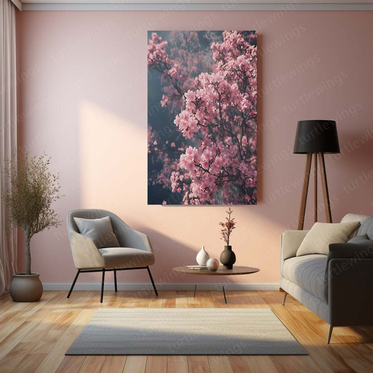 Cherry Blossom Spring Metal Poster | Nature-Inspired Wall Art | High-Quality Print