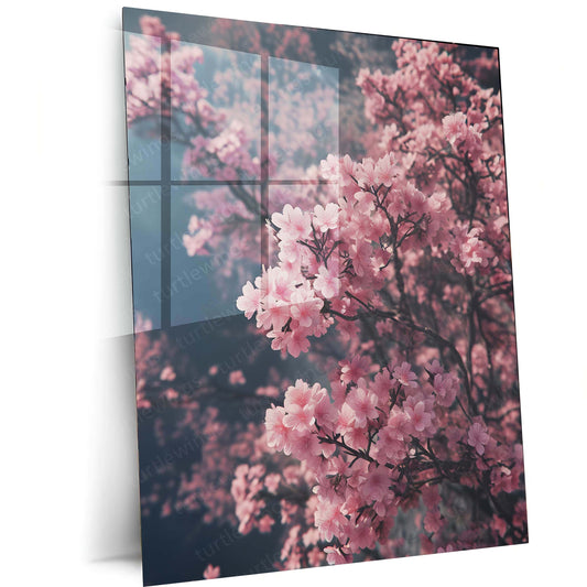 Cherry Blossom Spring Metal Poster | Nature-Inspired Wall Art | High-Quality Print