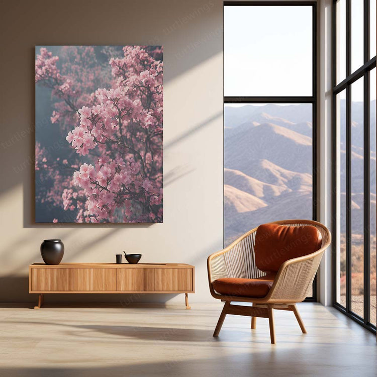 Cherry Blossom Spring Metal Poster | Nature-Inspired Wall Art | High-Quality Print