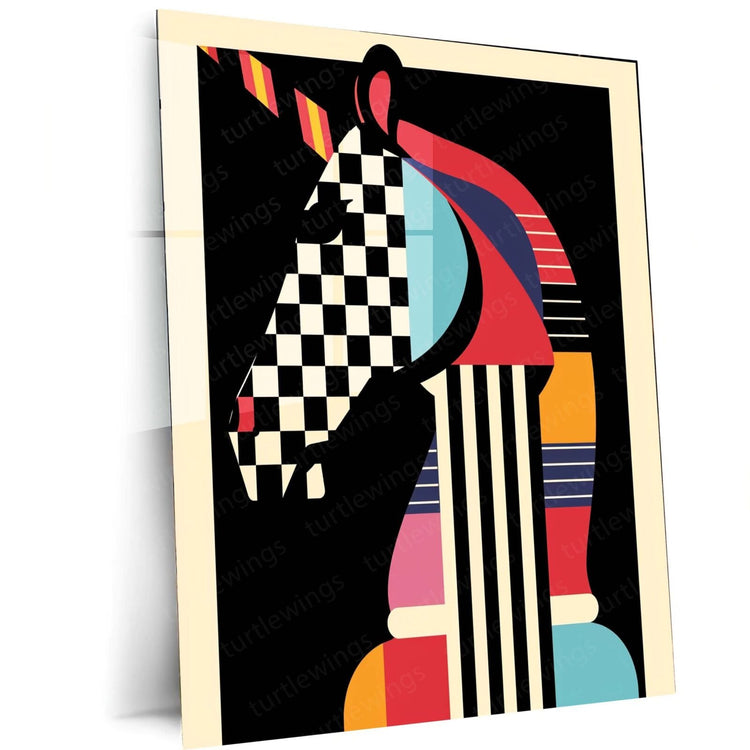 Chess Knight: The Noble Steed Metal Poster | Strategy and Elegance | Turtlewings