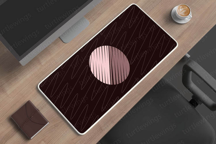 Circle Waveform Abstract Deskmat | Fluid Motion and Style for Your Setup