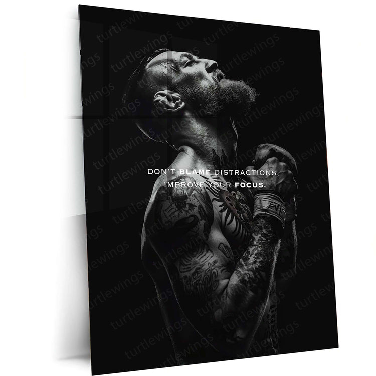 Connor McGregor Quote Metal Poster | Inspirational Fighting Spirit Art | High-Definition Print