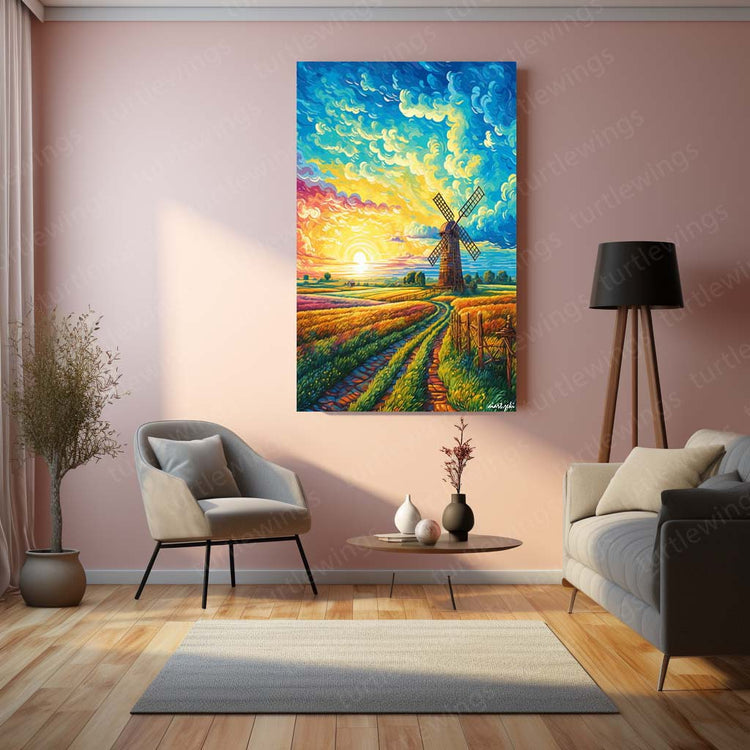 Countryside Illustration Art Metal Poster