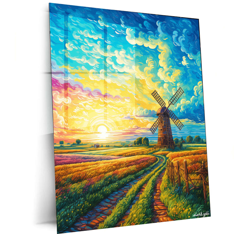 Countryside Illustration Art Metal Poster