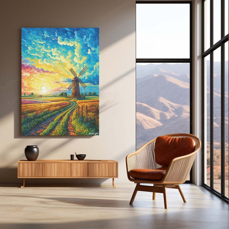 Countryside Illustration Art Metal Poster