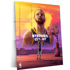 Stephen Curry Metal Frame â The Basketball Legend in Style