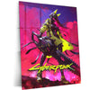 Enter the Cybernetic World - Cyberpunk Metal Poster | Futuristic Wall Art | HD Print 02