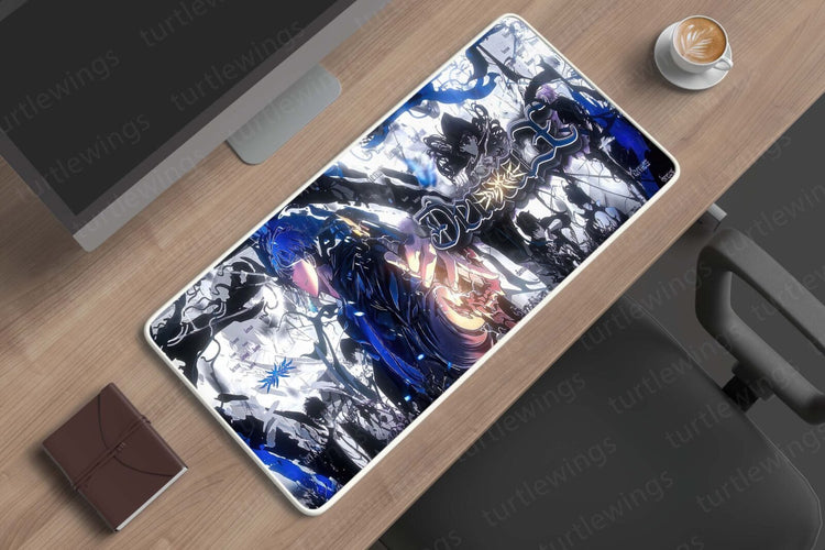 Shadow Monarch's Domain - Sung Jin Woo Desk Mat | Solo Leveling Anime Mouse Pad | Anti-Slip | Large Size