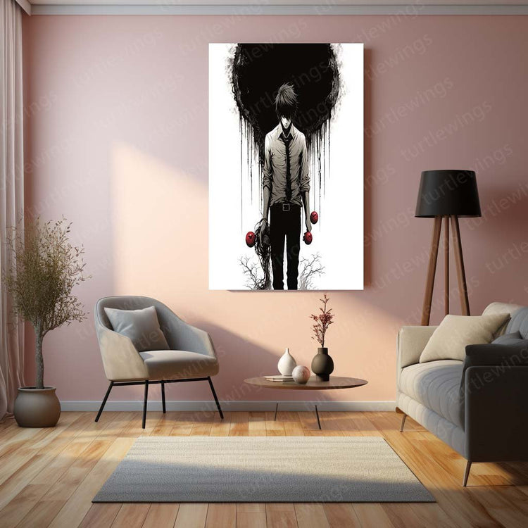 Shadows of Justice - Death Note Anime Metal Poster | Gothic Wall Art | HD Quality